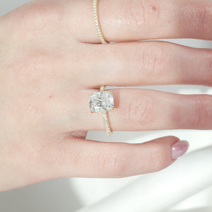 The Pave Natalie - Engagement Ring Made in Yellow Gold