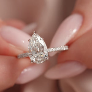 The Pave Sarah - Engagement Ring Made in White Gold