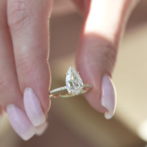 The Pave Ashley - Engagement Ring Made in Yellow Gold