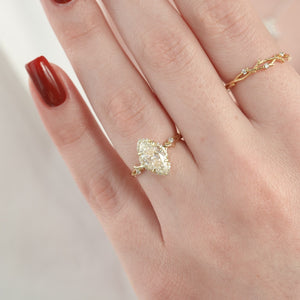 The Halo Twig - Engagement Ring Made in Yellow Gold