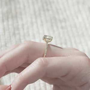 The Pave Kamellie - Engagement Ring Made in Yellow Gold