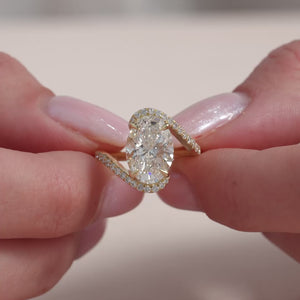 The Pave Skyler - Engagement Ring Made in Yellow Gold