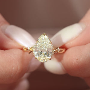 The Halo Twig - Engagement Ring Made in Yellow Gold