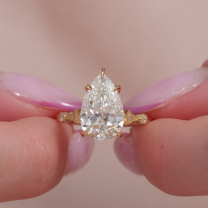 The Amber - Engagement Ring Made in Yellow Gold