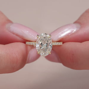 The Pave Nelly - Engagement Ring Made in Yellow Gold