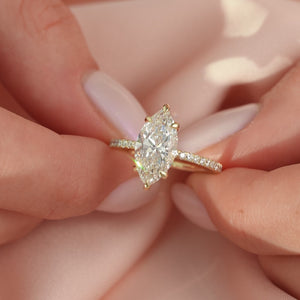 The Pave Ashley - Engagement Ring Made in Yellow Gold