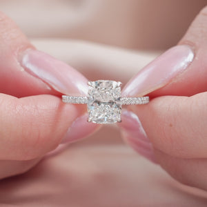 The Pave Sarah - Engagement Ring Made in White Gold