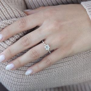 The Hidden Halo Penelope - Engagement Ring Made in White Gold