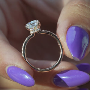 The Pave Nelly - Engagement Ring Made in Rose Gold