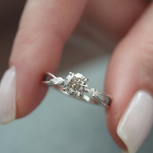 The Kelsey - Engagement Ring Made in White Gold