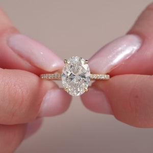 The Pave Lexie - Engagement Ring Made in Yellow Gold