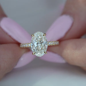 The Pave Kamellie - Engagement Ring Made in Yellow Gold