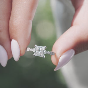 The Jasmine - Engagement Ring Made in White Gold