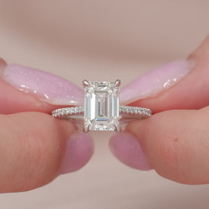 The Pave Claire - Engagement Ring Made in White Gold