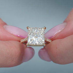The Pave Natalie - Engagement Ring Made in Yellow Gold