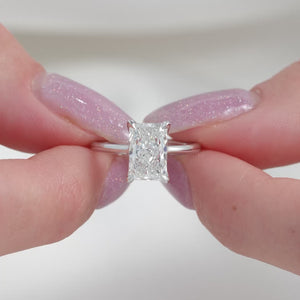 The Ashley - Engagement Ring Made in White Gold