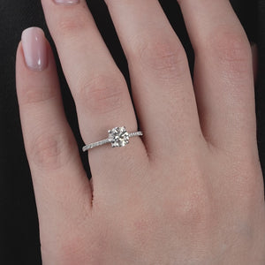 The Pave Claire - Engagement Ring Made in White Gold