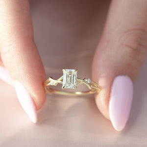 The Twig - Engagement Ring Made in Yellow Gold