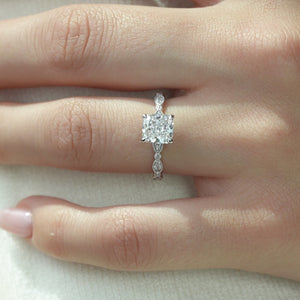 The Jasmine - Engagement Ring Made in White Gold