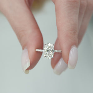 The Pave Sarah - Engagement Ring Made in White Gold