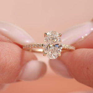 The Pave Nelly - Engagement Ring Made in Yellow Gold