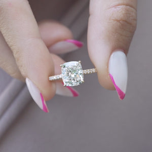 The Pave Alex - Engagement Ring Made in Yellow Gold