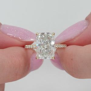 The Pave Nelly - Engagement Ring Made in Yellow Gold