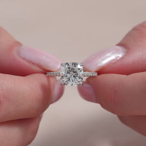 The Pave Nelly - Engagement Ring Made in White Gold
