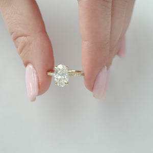 The Pave Ashley - Engagement Ring Made in Yellow Gold