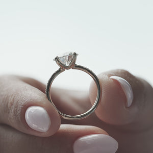 The Pave Ashley - Engagement Ring Made in Yellow Gold