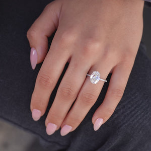 The Pave Nelly - Engagement Ring Made in White Gold