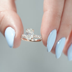 The Pave Lily - Engagement Ring Made in Rose Gold