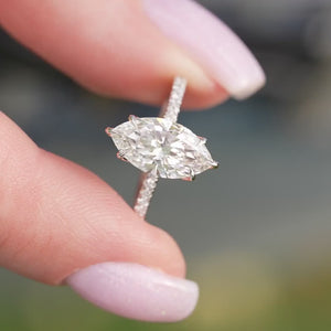 The Pave Alison - Engagement Ring Made in White Gold