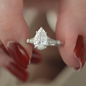 The Stephanie - Engagement Ring Made in White Gold