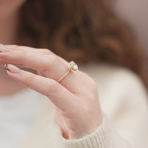 The Pave Alex - Engagement Ring Made in Yellow Gold