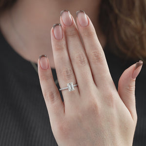 The Pave Natalie - Engagement Ring Made in White Gold