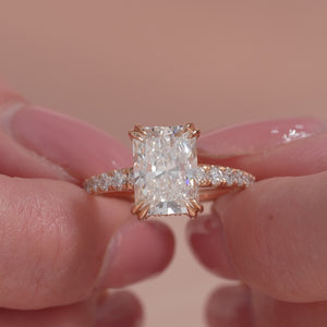 The Pave Sarah - Engagement Ring Made in Yellow Gold