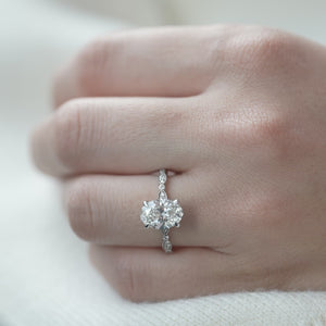 The Jasmine - Engagement Ring Made in White Gold