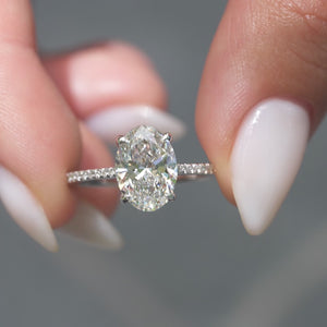 The Pave Claire - Engagement Ring Made in White Gold