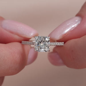The Pave Lexie - Engagement Ring Made in White Gold