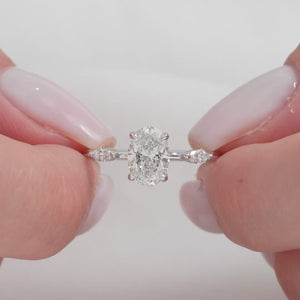 The Nicole - Engagement Ring Made in White Gold