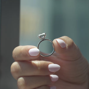 The Pave Alison - Engagement Ring Made in White Gold