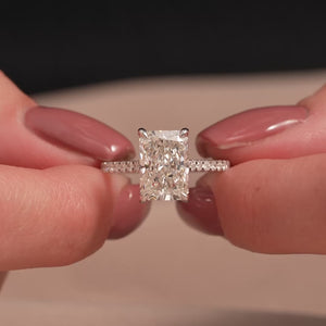 The Pave Natalie - Engagement Ring Made in White Gold